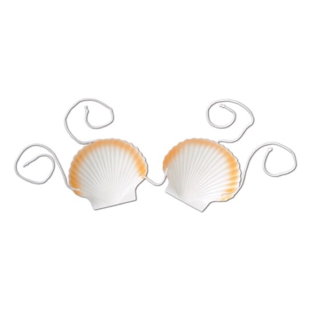 Beistle Adjustable Plastic Shell Bikini Top